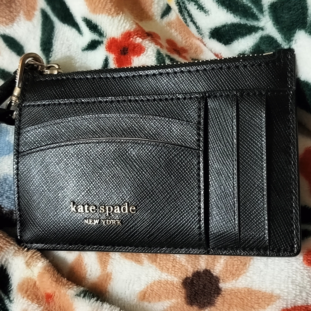 Kate Spade Black Wristlet Card Holder